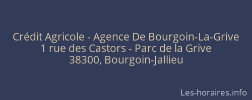 Crédit Agricole - Agence De Bourgoin-La-Grive