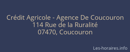Crédit Agricole - Agence De Coucouron