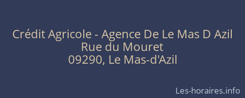 Crédit Agricole - Agence De Le Mas D Azil