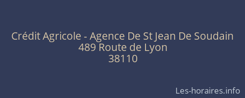 Crédit Agricole - Agence De St Jean De Soudain