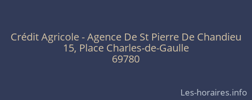 Crédit Agricole - Agence De St Pierre De Chandieu