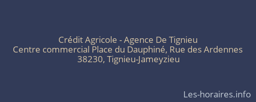 Crédit Agricole - Agence De Tignieu