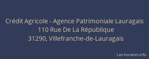 Crédit Agricole - Agence Patrimoniale Lauragais