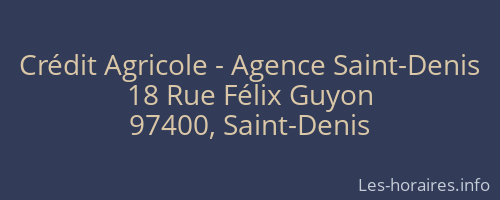Crédit Agricole - Agence Saint-Denis
