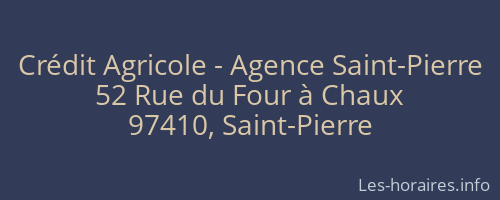Crédit Agricole - Agence Saint-Pierre