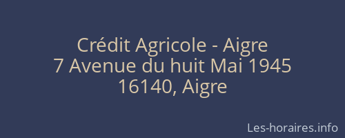 Crédit Agricole - Aigre