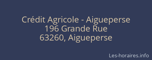 Crédit Agricole - Aigueperse