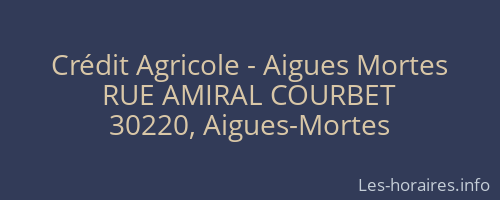 Crédit Agricole - Aigues Mortes