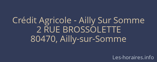 Crédit Agricole - Ailly Sur Somme