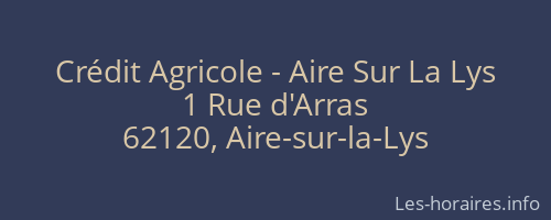 Crédit Agricole - Aire Sur La Lys