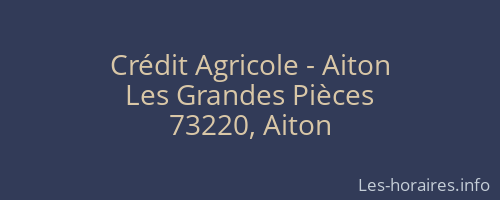 Crédit Agricole - Aiton