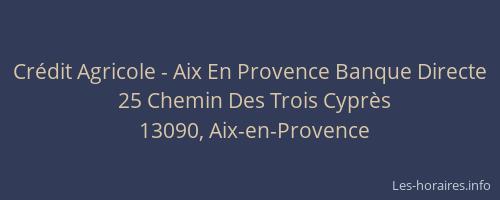 Crédit Agricole - Aix En Provence Banque Directe
