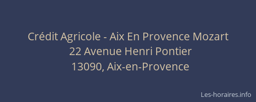 Crédit Agricole - Aix En Provence Mozart