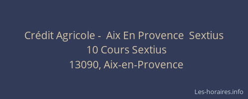 Crédit Agricole -  Aix En Provence  Sextius