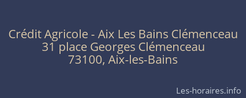 Crédit Agricole - Aix Les Bains Clémenceau