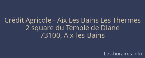 Crédit Agricole - Aix Les Bains Les Thermes