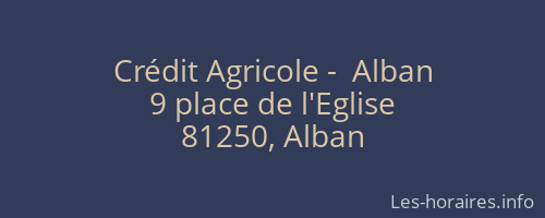 Crédit Agricole -  Alban