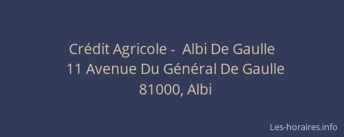 Crédit Agricole -  Albi De Gaulle