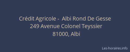 Crédit Agricole -  Albi Rond De Gesse