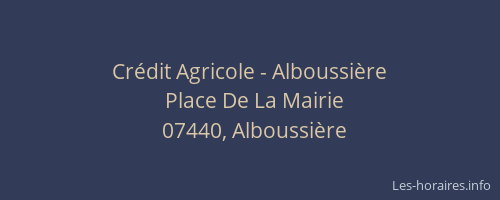 Crédit Agricole - Alboussière