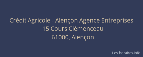 Crédit Agricole - Alençon Agence Entreprises