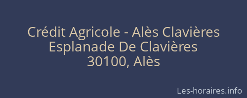 Crédit Agricole - Alès Clavières