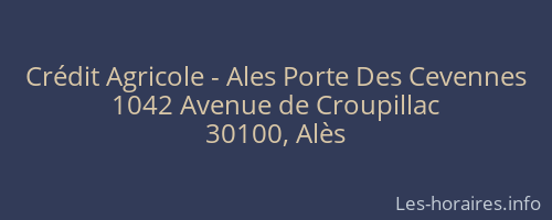 Crédit Agricole - Ales Porte Des Cevennes