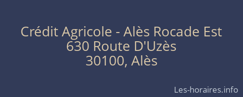 Crédit Agricole - Alès Rocade Est