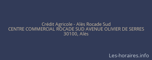 Crédit Agricole - Alès Rocade Sud