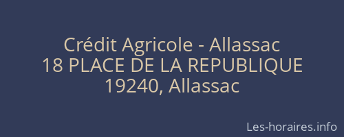 Crédit Agricole - Allassac