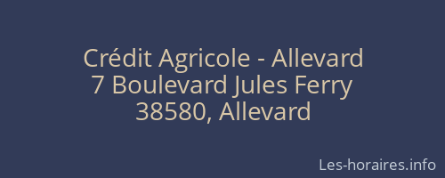 Crédit Agricole - Allevard