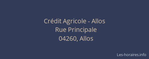 Crédit Agricole - Allos