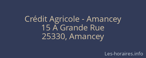 Crédit Agricole - Amancey