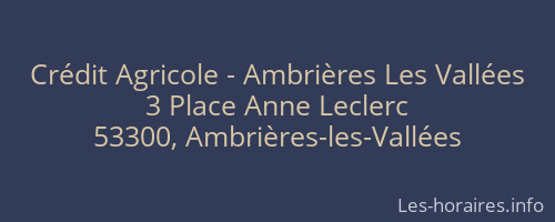 Crédit Agricole - Ambrières Les Vallées