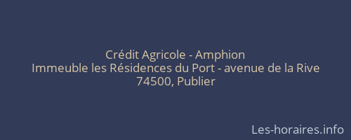Crédit Agricole - Amphion