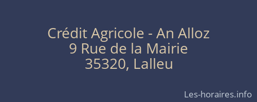 Crédit Agricole - An Alloz