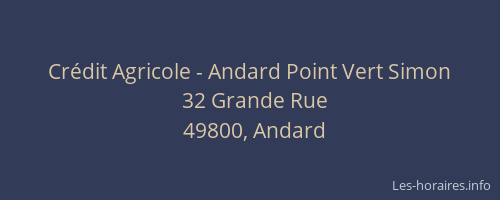 Crédit Agricole - Andard Point Vert Simon