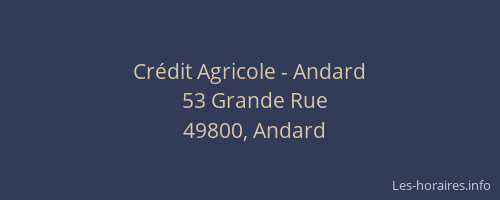 Crédit Agricole - Andard