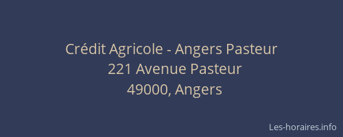 Crédit Agricole - Angers Pasteur