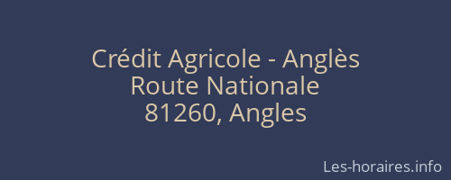 Crédit Agricole - Anglès
