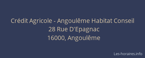 Crédit Agricole - Angoulême Habitat Conseil
