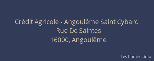 Crédit Agricole - Angoulême Saint Cybard