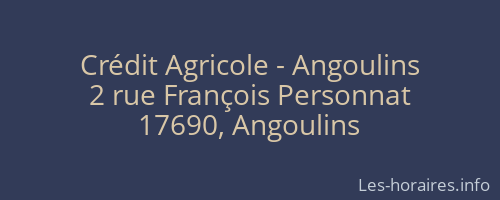 Crédit Agricole - Angoulins