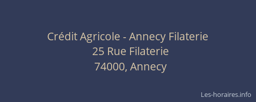 Crédit Agricole - Annecy Filaterie