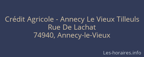 Crédit Agricole - Annecy Le Vieux Tilleuls