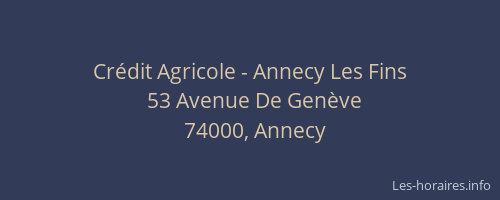 Crédit Agricole - Annecy Les Fins