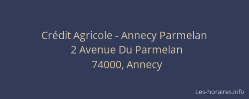 Crédit Agricole - Annecy Parmelan