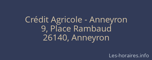 Crédit Agricole - Anneyron