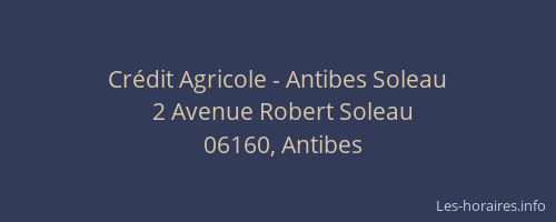 Crédit Agricole - Antibes Soleau