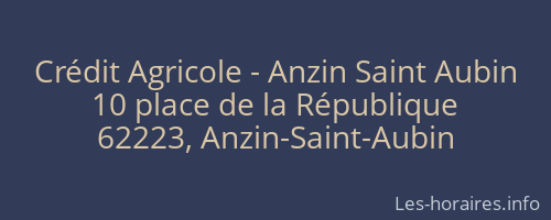 Crédit Agricole - Anzin Saint Aubin